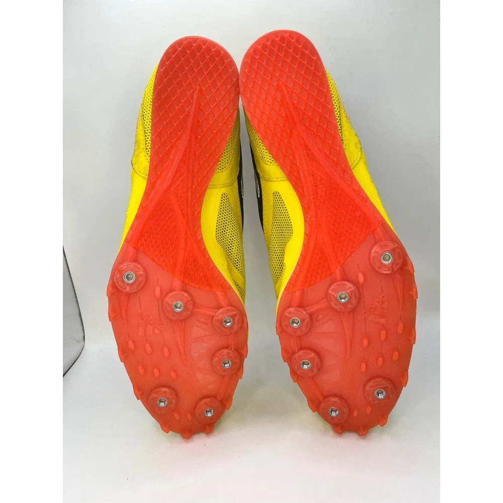 Adidas Adizero Track and Field Mens 10 Yellow Black‎ Running Shoes No Spikes
